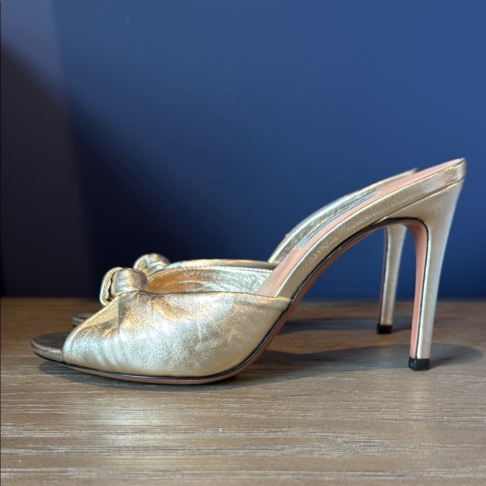 Pollice Lee Italia  Gold High Heel Mules new size 38/8 US.